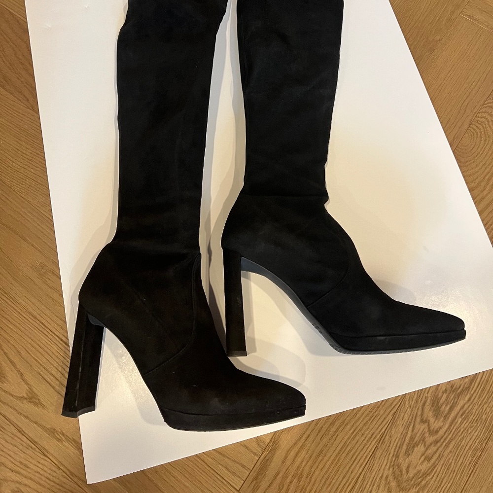 Stuart Weitzman Suede Highland Over The Knee Boots